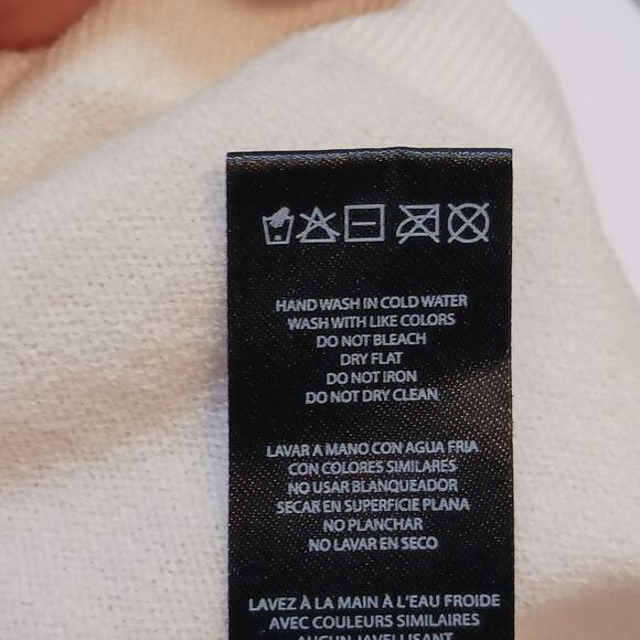 Y2K Bebe Sweater Large Rhinestone Turtleneck White Pearls Logo Super Soft NWT - Picture 7 of 10